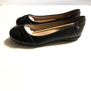 🆕 LifeStride Adalene Size 7.5W Slip on Flats Black Faux Leather Shoes